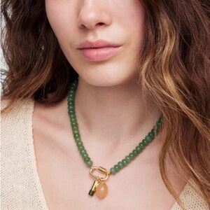 Madewell semiprecious beaded charm necklace